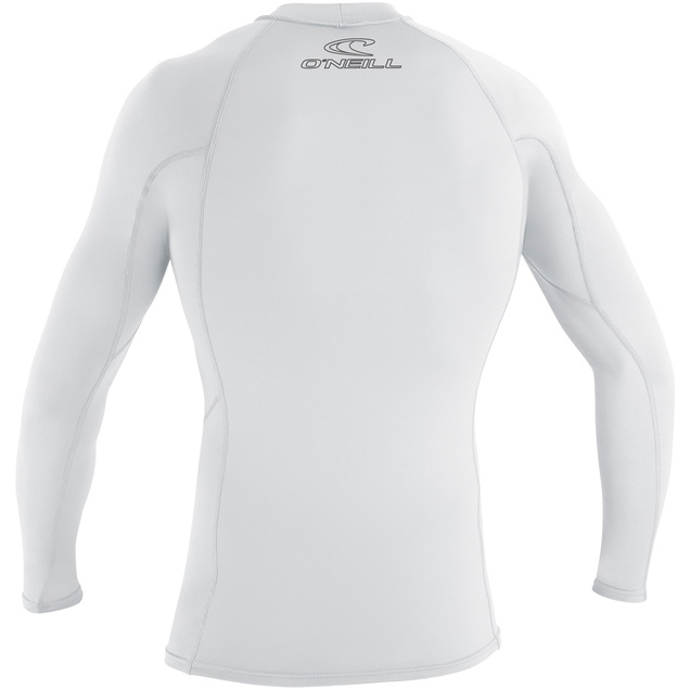 2026 O'Neill Mens Basic Skins Long Sleeve Crew Rash Vest 3342 - White